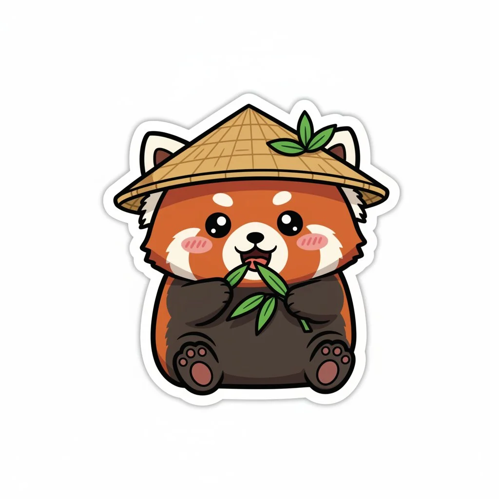 小浣熊贴纸成品图