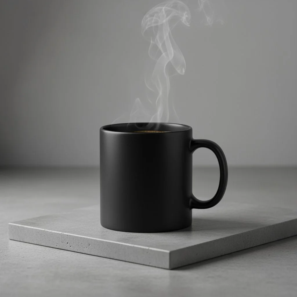 极简陶瓷杯成品图